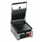 Thumbnail image #1 for SIRMAN USA Elio 34A1401105SI Commercial Panini Grill, Single Smooth Cast-Iron Plates, 9-7/8"W x 10"D, Manual Controls