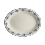 Thumbnail image #1 for Steelite International HL Ivory HL52563879 China Oval Platter, 10" x 7.75", Giselle Blue, Scalloped Edge Case of 2 Dozen