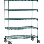 Thumbnail image #1 for Metro Super Erecta SA-1836K3-68-M5 Super Adjustable Super Erecta® Mobile Wire Shelving Unit, 36"W x 18"D x 68"H, 900 lb. capacity per unit, 1" shelf