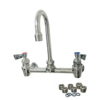 Thumbnail image #1 for Fisher 61263 Hand Sink Faucet, 8" Backsplash Mount, 12" Gooseneck Spout, Lever Handles