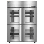 Thumbnail image #1 for Hoshizaki Steelheart F2A-HGE Two-Section Reach-In Freezer, 50.37 cu. ft., Half-Hinged Glass Doors, Top-Mounted Self-Contained Refrigeration