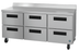 Thumbnail image #6 for Hoshizaki Steelheart 72-Inch Three-Section Worktop Refrigerator with 6 Drawers