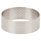 Thumbnail image #1 for JB Prince De Buyer M600 2 Perforated Stainless Steel Round Tart Ring, 2-1/8" x 3/4"H