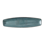 Thumbnail image #1 for Tableware Solutions USA Rustics by Continental 32CURV191-03 Rectangular China Platter, Curved Edge, 14-1/5" x 3-7/10", Blue Case of 12