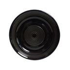 Thumbnail image #1 for Tuxton China Concentrix CBA-074 Ceramic Plate, 7-1/2 in., Round, Wide Rim, Black Case of 2 Dozen