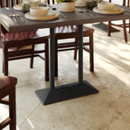 Thumbnail image #2 for Flash Furniture XU-DG-TB002-OUT-BLK-GG Dining Height Cast Iron Table Base, 2" Column, Black, 27"W x 15"D x 30-1/2"H
