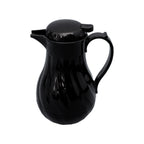 Thumbnail image #1 for CAC China BVSR-20BK 20 oz Swirl Double-Wall Insulated Plastic Beverage Server, Black Case of 24