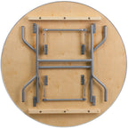 Thumbnail image #2 for Flash Furniture XA-48-BIRCH-M-GG 48" Round Folding Banquet Table, 30"H, 3/4" Birchwood Plywood Top, Aluminum Edge