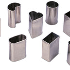 Thumbnail image #1 for JB Prince T287 Stainless Steel Petit Four Cookie Cutters, Assorted Shapes, 1-1/4" Diameter x 2" High