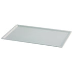 Thumbnail image #1 for G.E.T. Frilich 2944110 Rectangular China Plate, White, 20-7/8"W x 12-4/5"D x 5/8"H