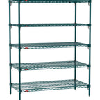 Thumbnail image #1 for Metro Super Erecta SA-2460K3-63-S5 Super Adjustable Super Erecta® Starter Wire Shelving Unit, 60"W x 24"D x 63"H, 600 lb. capacity per shelf, 2000