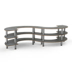 Thumbnail image #1 for Steelite International Mogogo, Modular MGCMSB03GSXF 3-Tier S-Shaped Modular Serving Station, Grey Slate, 141 x 76 x 35 in.