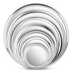 Thumbnail image #2 for New Star Foodservice Inc. 50738 Round Aluminum Pizza Pan, 10-Inch, Solid, Wide Rim Case of 72