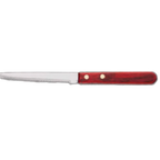 Thumbnail image #1 for Libbey Steak Knives 200 1682 Steak Knife, 8-1/4" Round Tip, Red Pakka Wood Handle