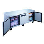 Thumbnail image #2 for Dukers Appliance Co., USA Ltd. DUC72F Three-Section Undercounter Freezer, Solid Doors, Stainless Steel, Bottom-Mounted, 72-1/2"W