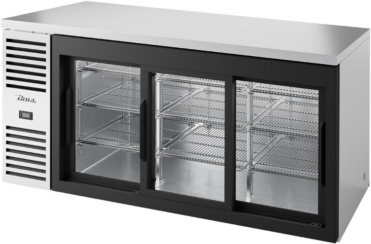 Product image #5 for True Premier Bar 72-Inch Three-Section Refrigerated Back Bar Cooler with 3 Sliding Glass Doors