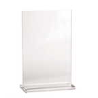 Thumbnail image #1 for TableCraft Products 4060 Two-Sided Clear Acrylic Menu Holder, 4 x 2 x 6-1/4 Inches Case of 24