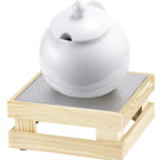Thumbnail image #1 for G.E.T. 3562/010 China Bowl, 1.5 Liter, Spruce Wood Base, White