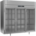 Thumbnail image #1 for Victory Refrigeration UltraSpec™ RSA-3D-S1-EW-G-HC Three-Section Glass-Door Reach-In Refrigerator, 74.16 cu. ft., Self-Contained
