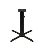 Thumbnail image #1 for Oak Street OD-B30-4-STD Indoor/Outdoor Steel Table Base, 30" x 30" Base Spread, Dining Height, 4" Column, Black Finish