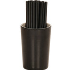 Thumbnail image #1 for Cal-Mil Hudson 24406-4-13103 Cylinder Flatware Caddy, 1 Compartment, Plastic, Black & Ivory, 3.75 x 3.75 x 6 in Case of 3