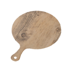 Thumbnail image #1 for G.E.T. Granville SB-775-OW Round Melamine Display Board with Handle, 7-3/4" Diameter, Faux Oak Case of 12