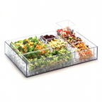 Thumbnail image #1 for Cal-Mil Cater Choice 1397-12 Rectangular Clear Acrylic Tray, 7"W x 20"D x 3"H