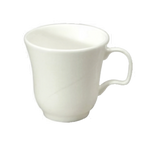 Thumbnail image #1 for 1880 Hospitality Eclipse by Oneida® F1100000510 Bone China Coffee Cup, 8-1/2 oz, White, Handled, Asymmetric Embossed Design Case of 3 Dozen