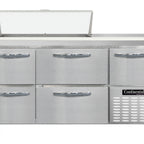 Thumbnail image #1 for Continental Refrigerator RA60N10-D 60-Inch Refrigerated Sandwich Prep Table, 1 Door, 2 Drawers, 10-Pan Top