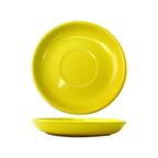 Thumbnail image #1 for International Tableware Cancun CA-36-Y Yellow Ceramic Saucer, 5-1/8-Inch Round with Rolled Edge Case of 3 Dozen