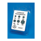 Thumbnail image #2 for Matfer Bourgeat 166007 Cake Decorating Tip Set, Open Star, Polycarbonate, 6-Piece