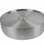 Thumbnail image #1 for Libertyware BZR28H 28 qt Aluminum Brazier, 21-1/4" Dia. x 6-1/2"H, with Cover, 6.0mm Thick