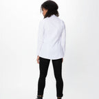 Thumbnail image #2 for Chef Works CBS01W-WHT-M Women's White Chef Coat, Raglan Long Sleeve, Snap Front, Thermometer Pocket, Medium