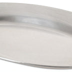Thumbnail image #1 for JB Prince S340 11 Aluminum Oval Sizzle Platter, 11-1/2" x 8"