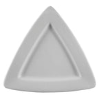Thumbnail image #1 for CAC China Festiware TRG-12 Porcelain Triangular Deep-Rim Plate, 11-1/2" 1 Dozen
