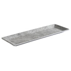 Thumbnail image #1 for Libbey APS Germany - Element APS 84824 Rectangular Melamine Serving Tray, Patterned Concrete, 12-1/4"L x 4-1/4"W x 5/8"H