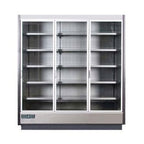 Thumbnail image #1 for MVP Group LLC Hydra-Kool KGV-MD-3-R 3-Section Refrigerated Glass-Door Merchandiser, Hinged Doors, Remote Refrigeration, Gray/Silver