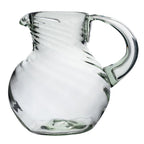 Thumbnail image #1 for Ten Strawberry Street Optic Swirl 7MCR331 Hand-Blown Mexican Glass Optic Swirl Pitcher with Handle
