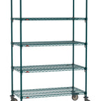 Thumbnail image #1 for Metro Super Erecta SA-2472K3-80-M5 Super Adjustable Super Erecta® Mobile Wire Shelving Unit, 72"W x 24"D x 80"H, 600900 lb. capacity per unit, 1"