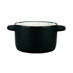 Thumbnail image #1 for International Tableware Hilo 83567-02/05MF-05C Bistro Soup Bowl with Handles, 11 oz, Black Matte Exterior, White Interior 1 Dozen