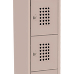 Thumbnail image #1 for SPG International Kelmax 4K0091 Six-Tier Single-Wide Steel Locker, 12"W x 15"D x 78"H, Padlock Hasp Latch