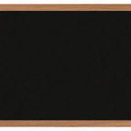 Thumbnail image #1 for AARCO Products OW2436209 Wall-Mounted Cork Bulletin Board, 36"W x 24"H, Black Surface, Red Oak Frame
