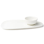 Thumbnail image #2 for Browne USA Foodservice Foundation 5630170 Oval Porcelain Plate, White, 13-1/4 x 7-1/2 in. 1 Dozen