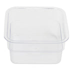 Thumbnail image #1 for Alegacy Foodservice Products PCSC1S 2 Qt Clear Polycarbonate Square Storage Container, Container Only Case of 12
