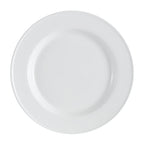 Thumbnail image #1 for CAC China Everest EVT-6 Porcelain Round Plate, 6-1/2" Diameter, Bead Edge, Bone White Case of 3 Dozen