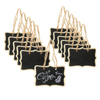 Thumbnail image #1 for New Star Foodservice Inc. 28409 Hanging Mini Chalkboard Sign, Double-Sided, with Tag, 2-3/8" x 3-3/8" Case of 48 Dozen