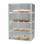 Thumbnail image #1 for Libertyware APD411 Acrylic Pastry Display Case, 4 Trays, Front Hinged Door, 12-3/4"W x 12-3/4"D x 19-1/2"H