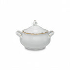 Thumbnail image #1 for Kadra Kitchenware Vikko Luxe VL-5324-STG Soup Tureen, 2.4 qt., Gold & White (Bernadotte) Case of 2