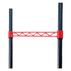 Thumbnail image #1 for Eagle Group Stand-Outs WR24-R Decorative Coat Hanger Rail, Front-to-Back, 24-Inch, Red Epoxy Finish