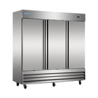 Thumbnail image #1 for Norpole, Inc. NP3R Three-Section Reach-In Refrigerator, 72 cu. ft., 3 Solid Hinged Doors, Stainless Steel Interior & Exterior, Bottom-Mounted